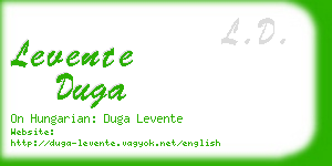 levente duga business card